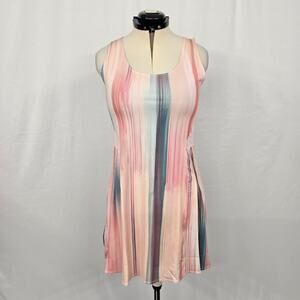 PCGAGA Tennis Dress Women's L Pink Multi Sleeveless Cool Dry Mini NWT